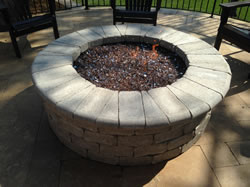 A picture of a beautiful outdoor fire pit