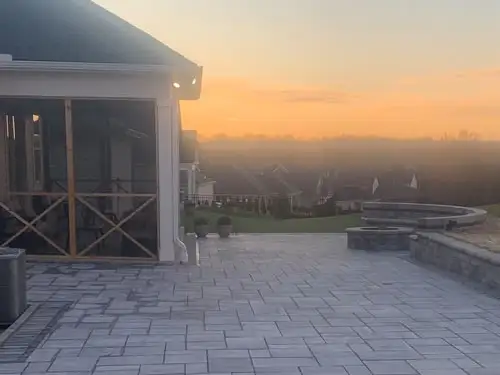 Home and backyard after patio installation, Mt. Juliet